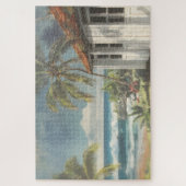 Waterverf 70s Hawaï House Legpuzzel (Verticaal)