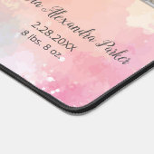 Waterverf 8-foto Baby Collage w/aangepaste script Bureaumat (Hoek)