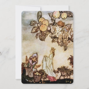 waterverf "A Dish of Apples" door Arthur Rackham Kaart