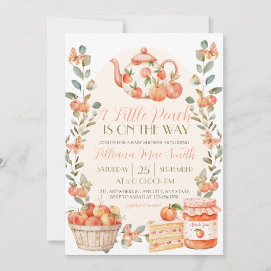 Waterverf A Little Peach komt eraan Kaart (Voorkant)