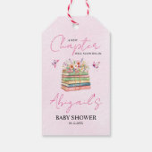 Waterverf A New Chapter Begint Baby Meisje Douche Cadeaulabel (Achterkant)