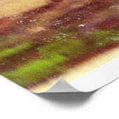  waterverf A wijngaard in Frankrijk Poster (Hoek)