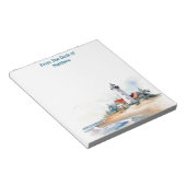 Waterverf aan de kust op maat notitieblok (Schuin)