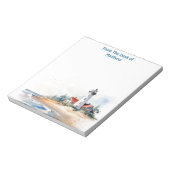 Waterverf aan de kust op maat notitieblok (Linkerzijde)