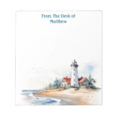 Waterverf aan de kust op maat notitieblok (Voorkant)