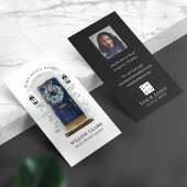 Waterverf aan de voorzijde van de marine, foto's e visitekaartje