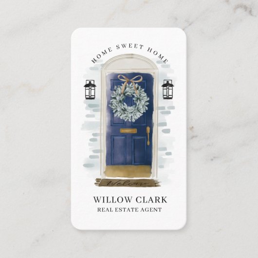 Waterverf aan de voorzijde van de marine, foto's e visitekaartje (Voorkant)