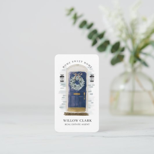 Waterverf aan de voorzijde van de marine, foto's e visitekaartje (Staand voorkant)