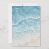 Waterverf Aan het Strand Elegante Script Bruiloft Kaart (Achterkant)