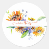 Waterverf-aanbiedingen op maat ronde sticker (Voorkant)