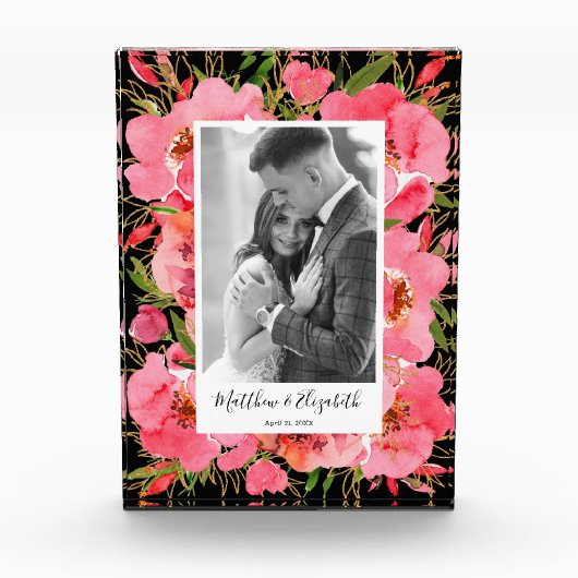 Waterverf - Aangepast huwelijk - fotoblok (Voorkant)