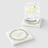 Waterverf - Aangepast Inspirerend citaat Stenen Onderzetter (Zijkant)