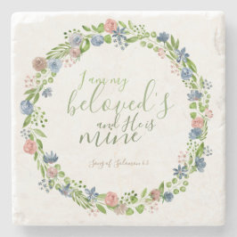 Waterverf - Aangepast Inspirerend citaat Stenen Onderzetter