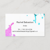 Waterverf Aangepast script voor artistieke toepass Visitekaartje (Achterkant)