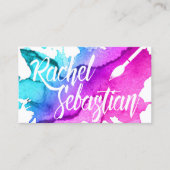 Waterverf Aangepast script voor artistieke toepass Visitekaartje (Voorkant)