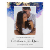 Waterverf Aangepaste bruiloft welkomstteken voor f Perfect Poster (Voorkant)