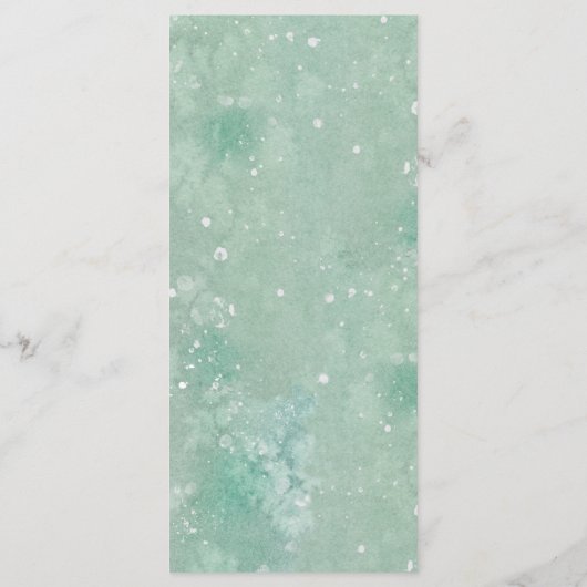 Waterverf aangepaste feestdag menu (Achterkant)