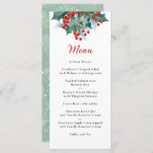 Waterverf aangepaste feestdag menu (Voorkant / Achterkant)