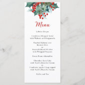 Waterverf aangepaste feestdag menu (Voorkant)