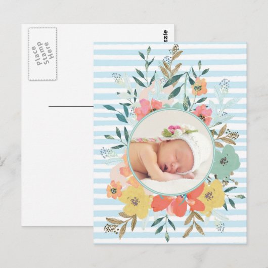  Waterverf - Aangepaste foto Briefkaart (Voorkant / Achterkant)