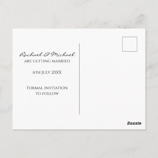 Waterverf Aangepaste foto Opslaan Datum Briefkaart (Achterkant)