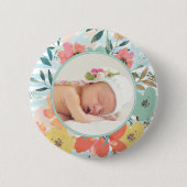  Waterverf - Aangepaste foto Ronde Button 5,7 Cm (Voorkant)