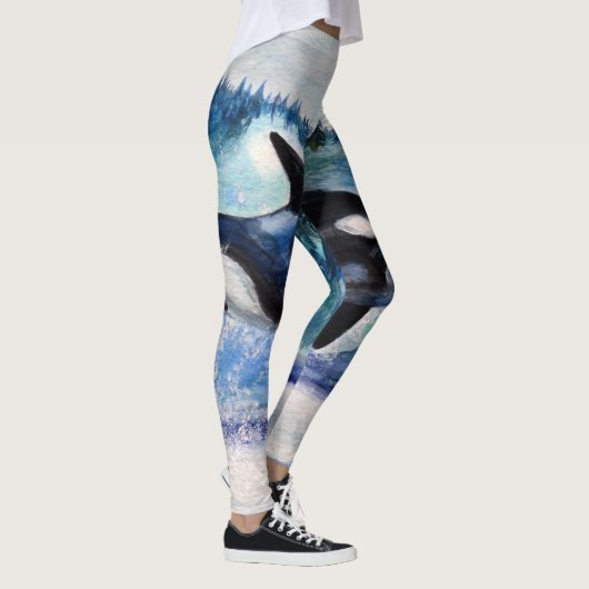 Waterverf - Aangepaste Leggings voor walvis (Rechts)