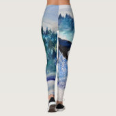 Waterverf - Aangepaste Leggings voor walvis (Achterkant)