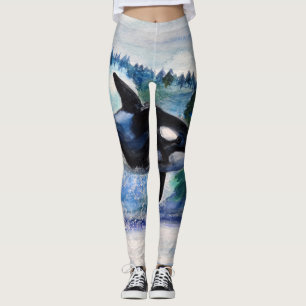 Waterverf - Aangepaste Leggings voor walvis