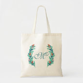 Waterverf Aangepaste monogram Canvas tas (Voorkant)