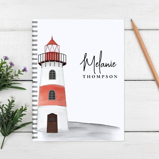 Waterverf Aangepaste Naam Nautisch Notitieboek