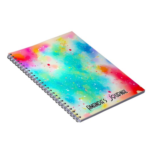 Waterverf Aangepaste naam Notitieboek (Rechterzijde)