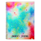 Waterverf Aangepaste naam Notitieboek (Voorkant)