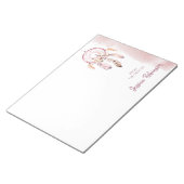 Waterverf Aangepaste naam Script Boho Dream Catche Notitieblok (Schuin)