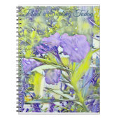 Waterverf Aangepaste paarbloemen foto Notitieboek (Voorkant)