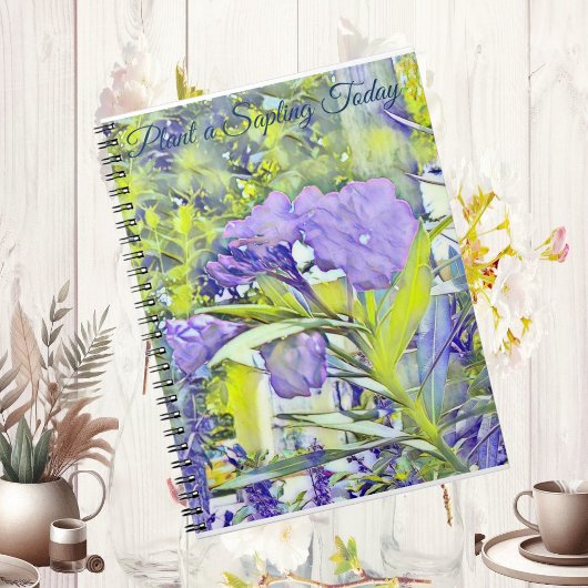 Waterverf Aangepaste paarbloemen foto Notitieboek