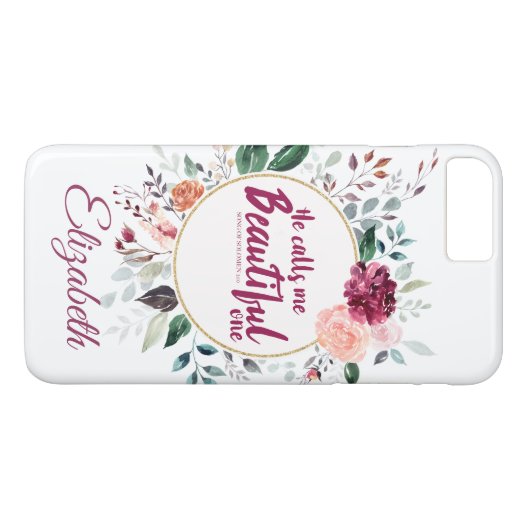 Waterverf - Aangepaste persoonlijke scripts Case-Mate iPhone Case (Achterkant (Horizontaal))