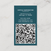 Waterverf Aangepaste QR Code Scannable Therapist Visitekaartje (Achterkant)