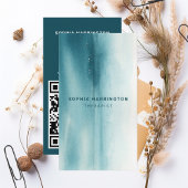 Waterverf Aangepaste QR Code Scannable Therapist Visitekaartje