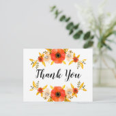 Waterverf - Aangepaste tekst - Hartelijk dank Briefkaart (Staand voorkant)