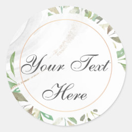 Waterverf aangepaste tekst Klassieke ronde Sticker