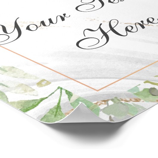 Waterverf aangepaste tekst Poster (Hoek)