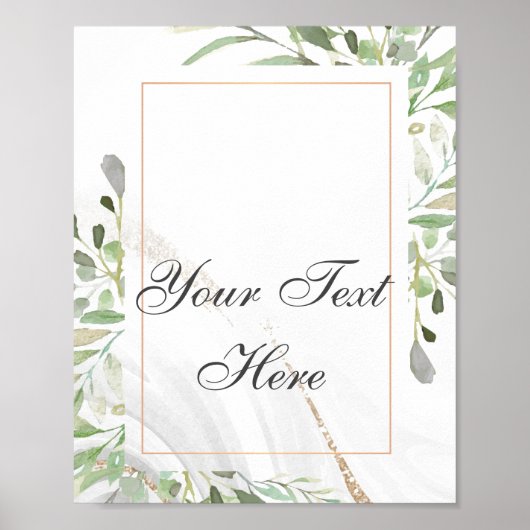 Waterverf aangepaste tekst Poster (Voorkant)