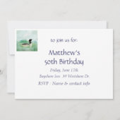 Waterverf - Aangepaste verjaardag - Uitnodiging (Achterkant)