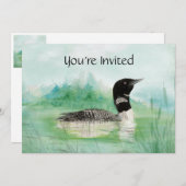 Waterverf - Aangepaste verjaardag - Uitnodiging (Voorkant / Achterkant)