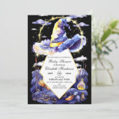 Waterverf Aangepaste Wizard Pet Baby shower Kaart (Staand voorkant)