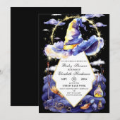 Waterverf Aangepaste Wizard Pet Baby shower Kaart (Voorkant / Achterkant)