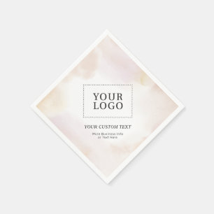 Waterverf Aangepaste Zakelijke Logo Promotie Servet