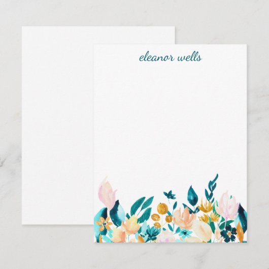 Waterverf - Aangepersonaliseerde artikelen Notitiekaartje (Voorkant / Achterkant)