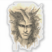 Waterverf aangezicht Sticker (Voorkant)